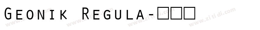 Geonik Regula字体转换